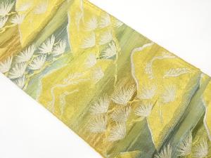 アンティーク　山並に松模様織り出し袋帯（材料）